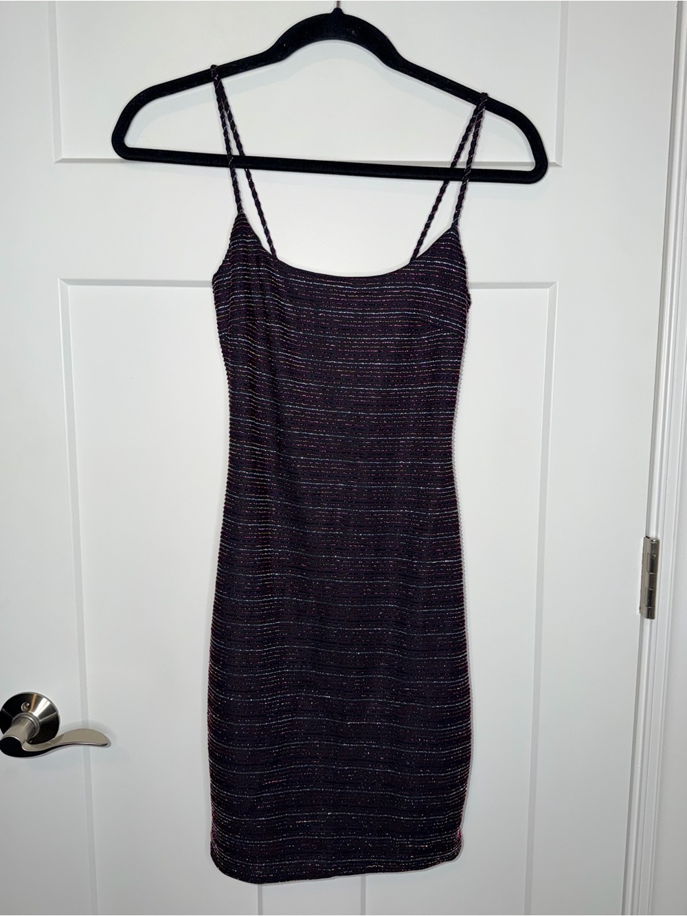 Lush Metallic Striped Tank Dress